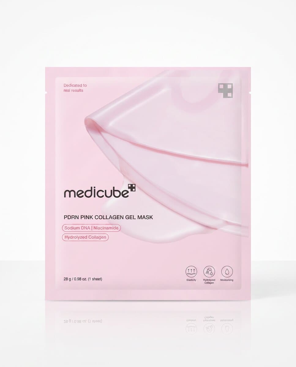 Medicube PDRN Pink Collagen Gel Mask, укрепляющая гидрогелевая маска с ПДРН и коллагеном, 28г