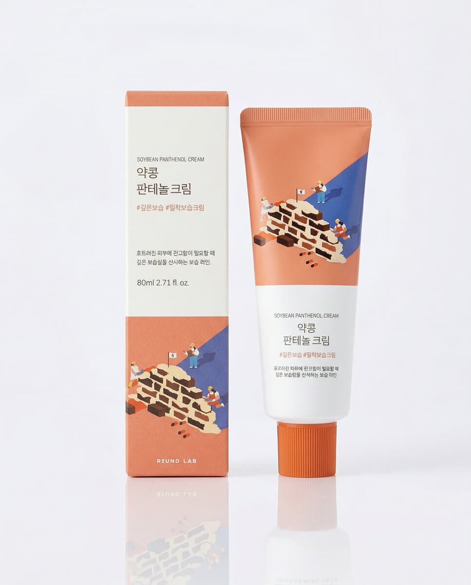Round Lab Soybean Panthenol Cream, барьерный крем с чёрной соей и пантенолом, 80мл
