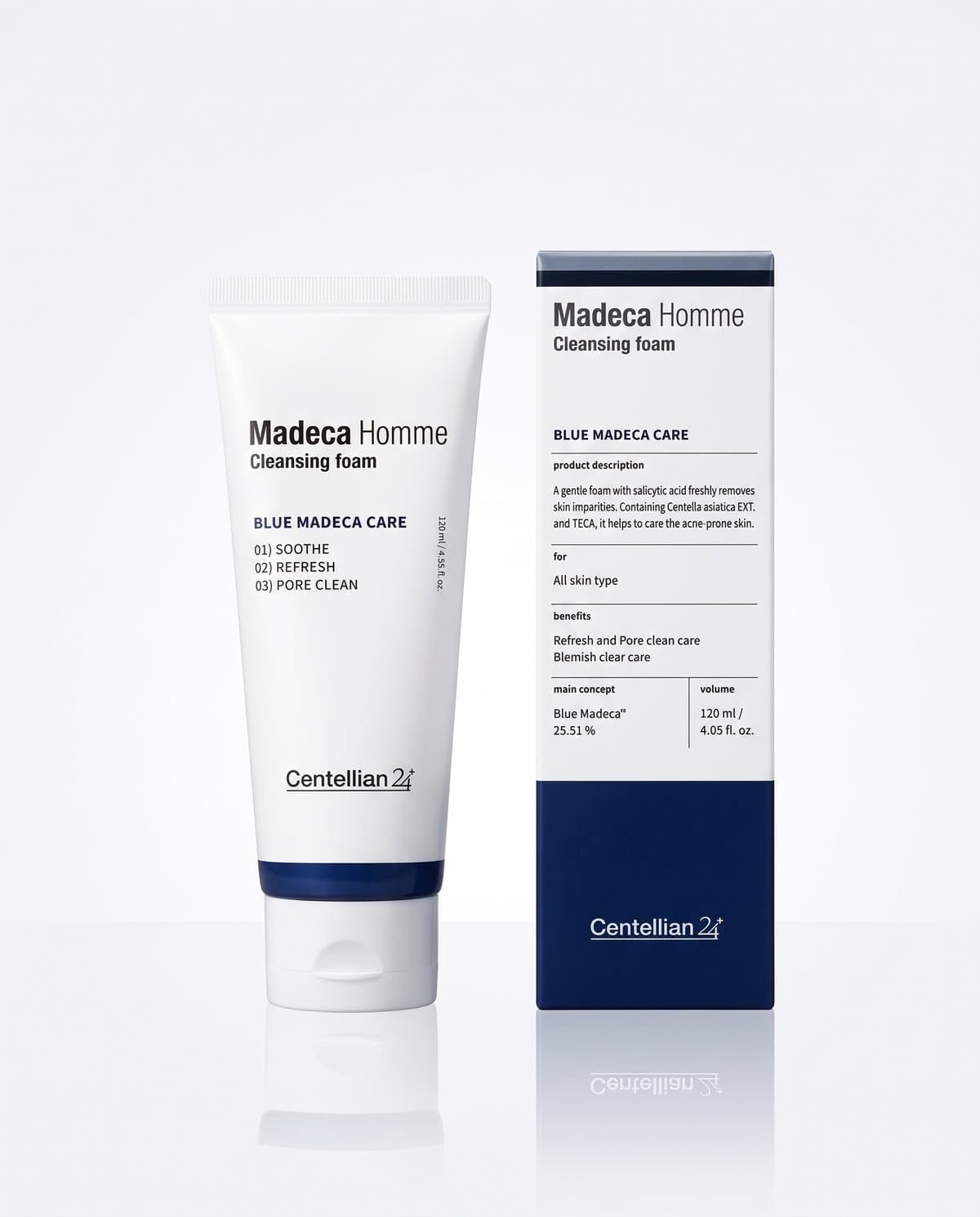 Centellian24 Madeca Homme Cleansing Foam, мужская пенка для умывания, 120мл