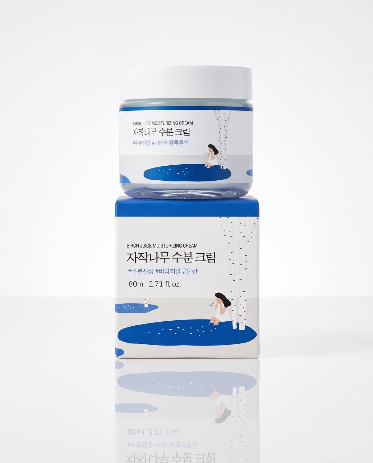 Round Lab Birch Juice Moisturizing Cream, увлажняющий крем для чувствительной кожи с берёзовым соком, 80мл
