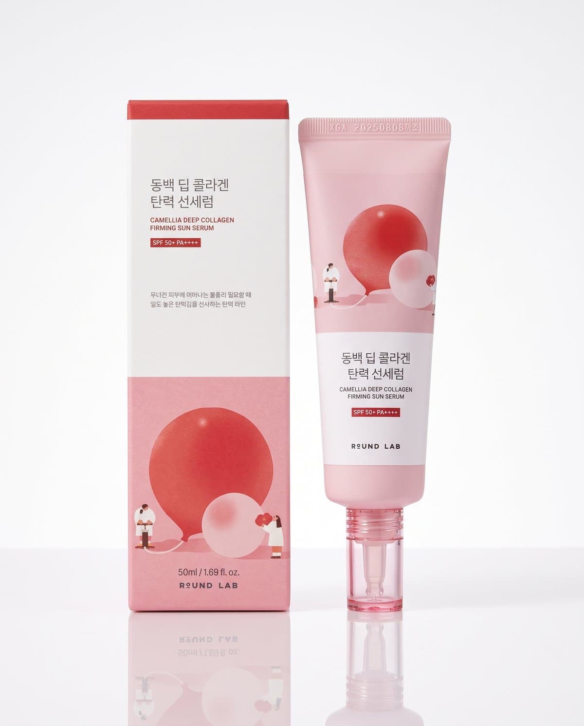 Round Lab Camellia Deep Collagen Firming Sun Serum SPF50, солнцезащитная сыворотка с камелией и коллагеном, 50мл