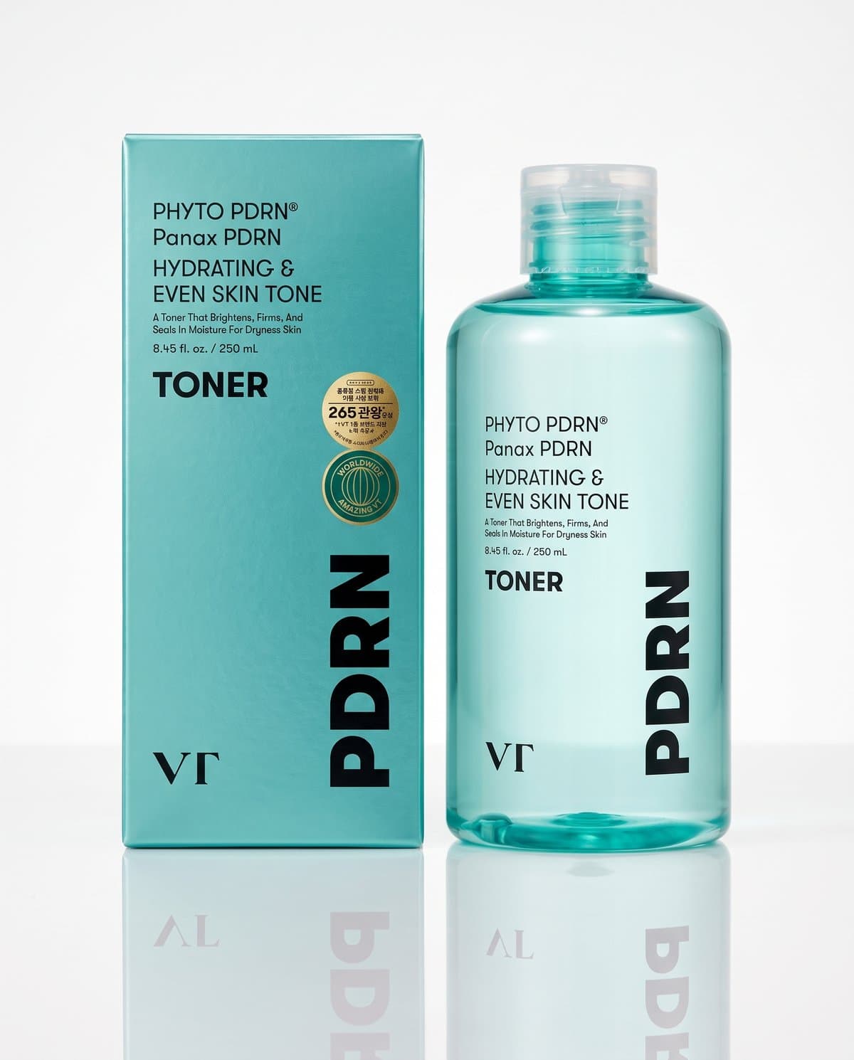 VT Cosmetics PDRN Toner, увлажняющий тонер с ПДРН для упругости и сияния кожи, 250мл