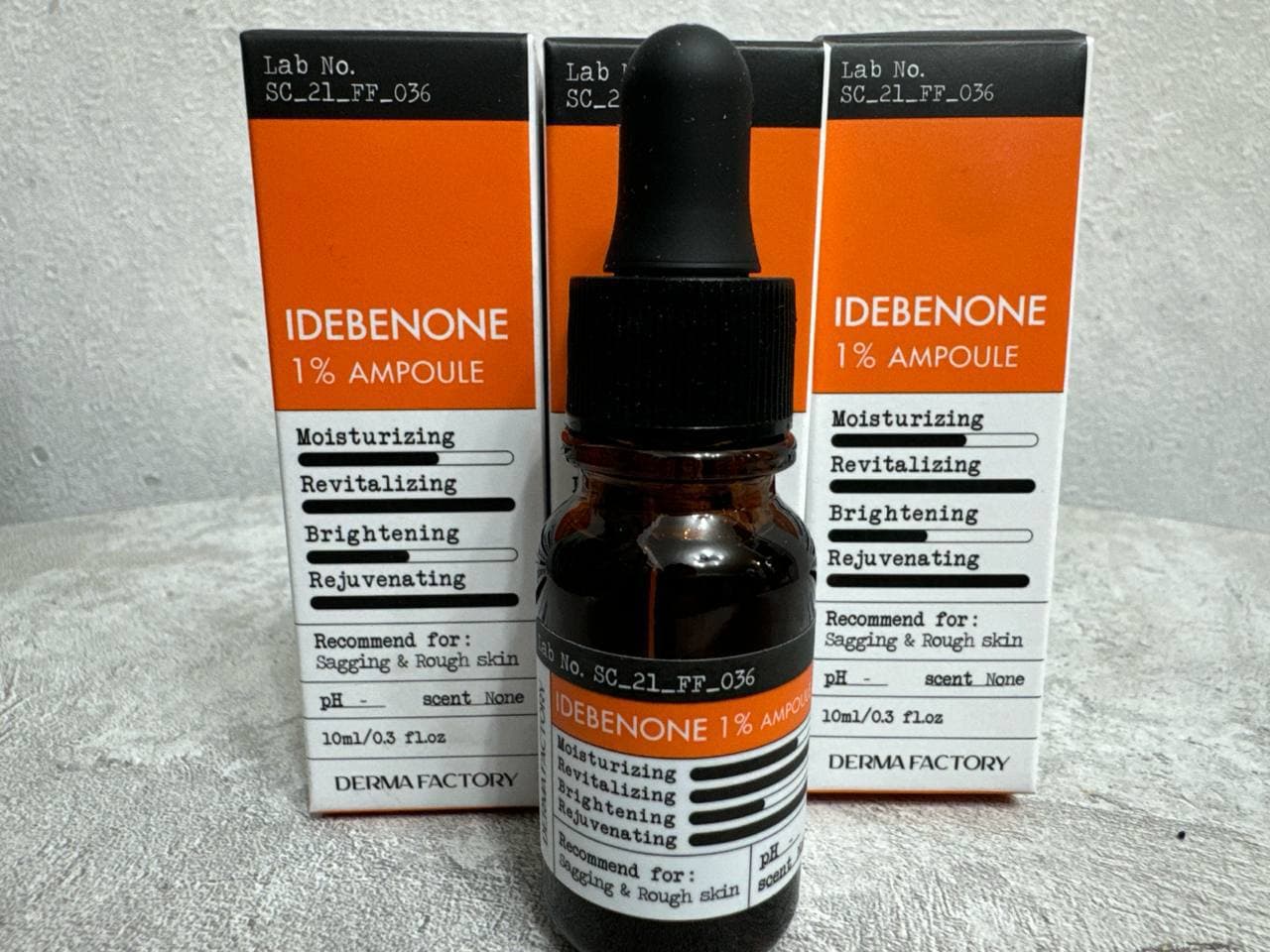 Derma Factory Idebenone 1% Ampoule, антивозрастная ампула с идебеноном, 10мл