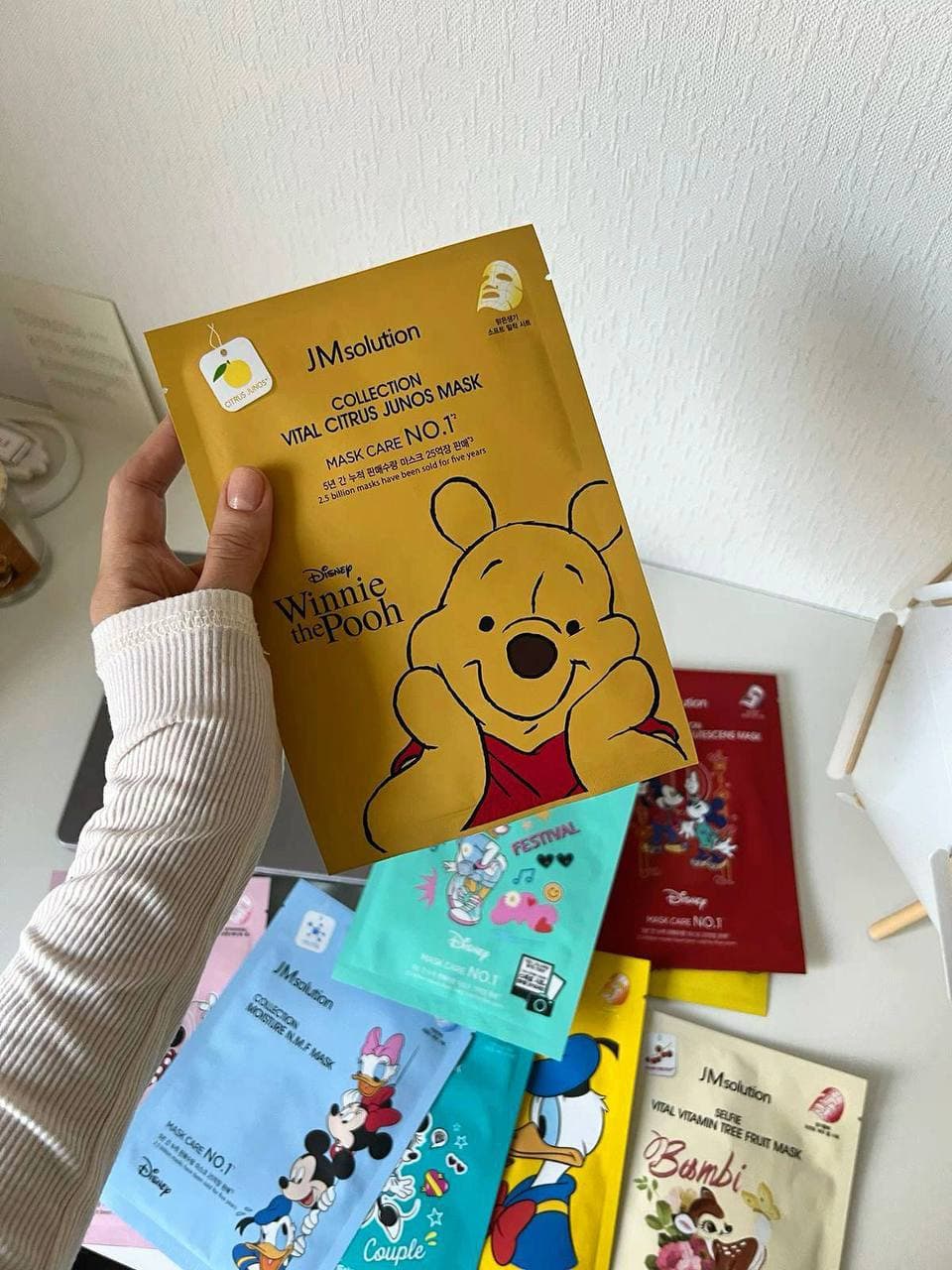 JMsolution Disney Collection Vital Citrus Junos Mask, витаминная маска с цитрусом Winnie the Pooh, 30мл