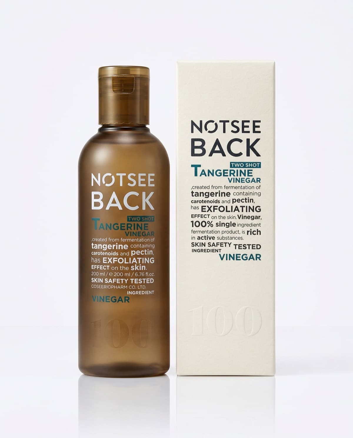 NOTSEE BACK Two Shot Tangerine Vinegar, тонер с мандариновым уксусом 100%, 200мл