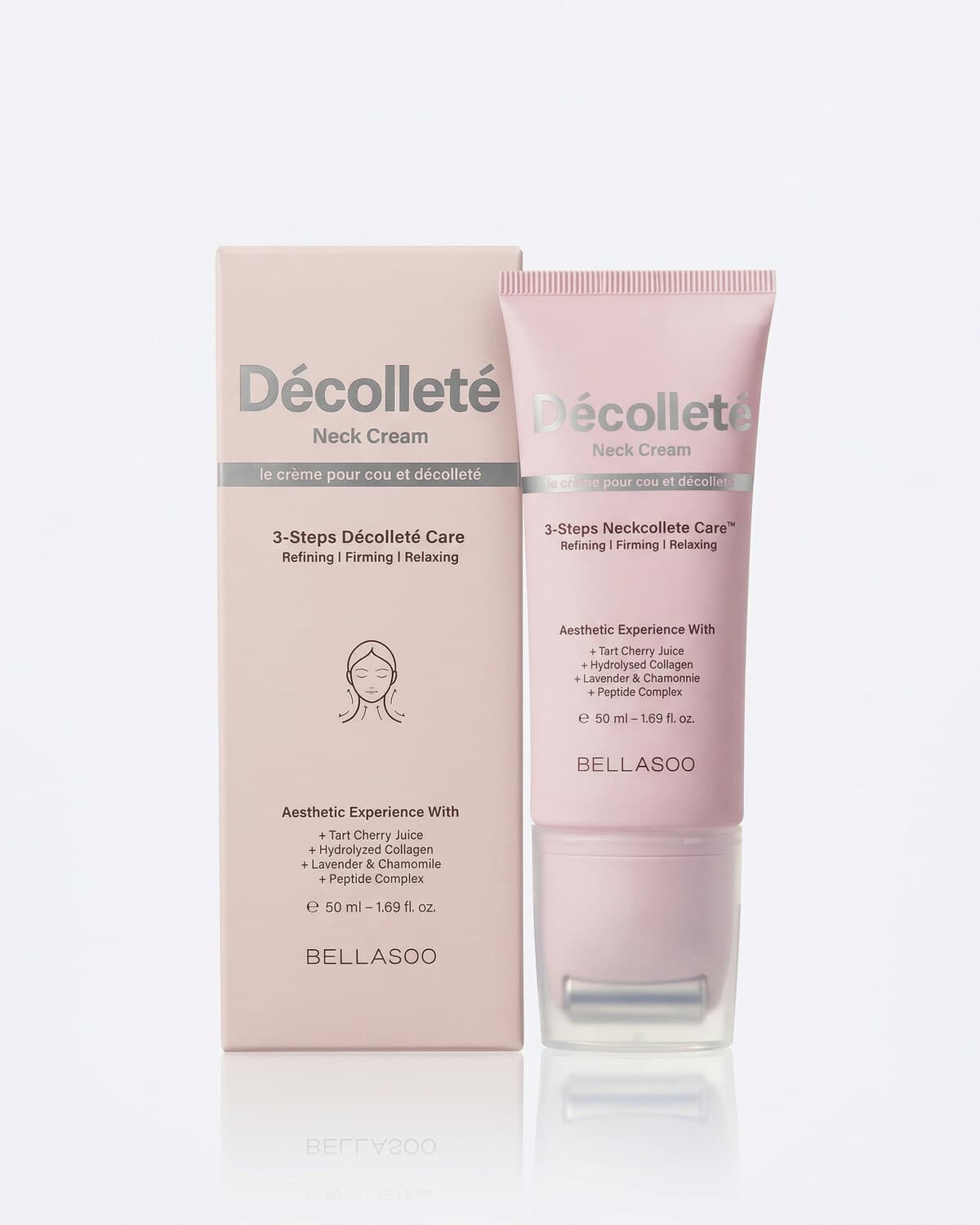 CKD Bellasoo Decollete Neck Cream, омолаживающий крем для шеи и декольте с роликом, 50г