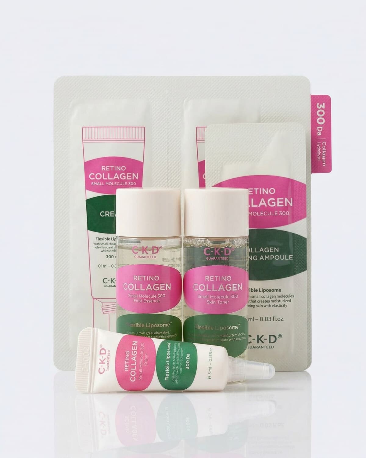 CKD Retino Collagen Travel Kit, тревел-набор линейки Retino Collagen (5 предметов)