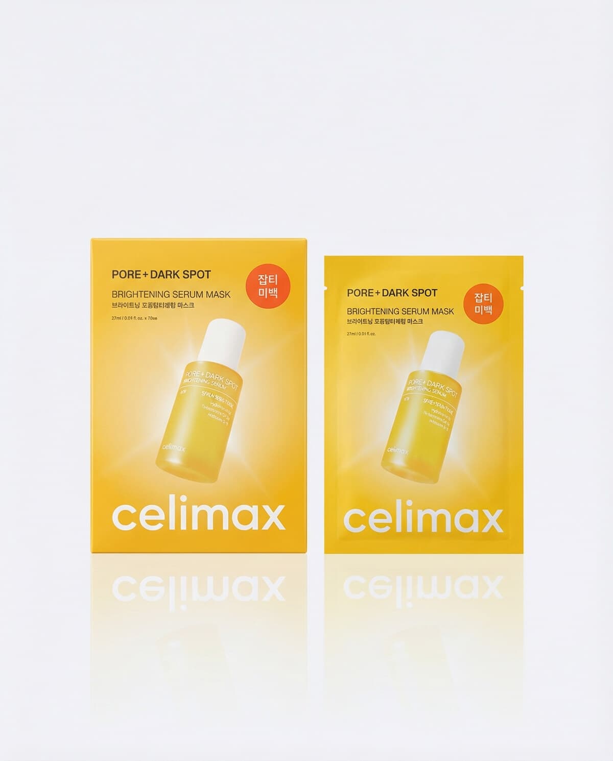 Celimax Тканевая маска выравнивающая тон Pore Dark Spot Brightening Serum Mask, 27мл