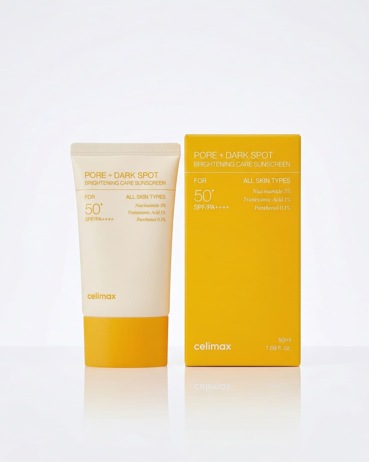 Celimax Солнцезащитный выравнивающий крем Pore Dark Spot Brightening Care SPF50+ PA++++, 50мл