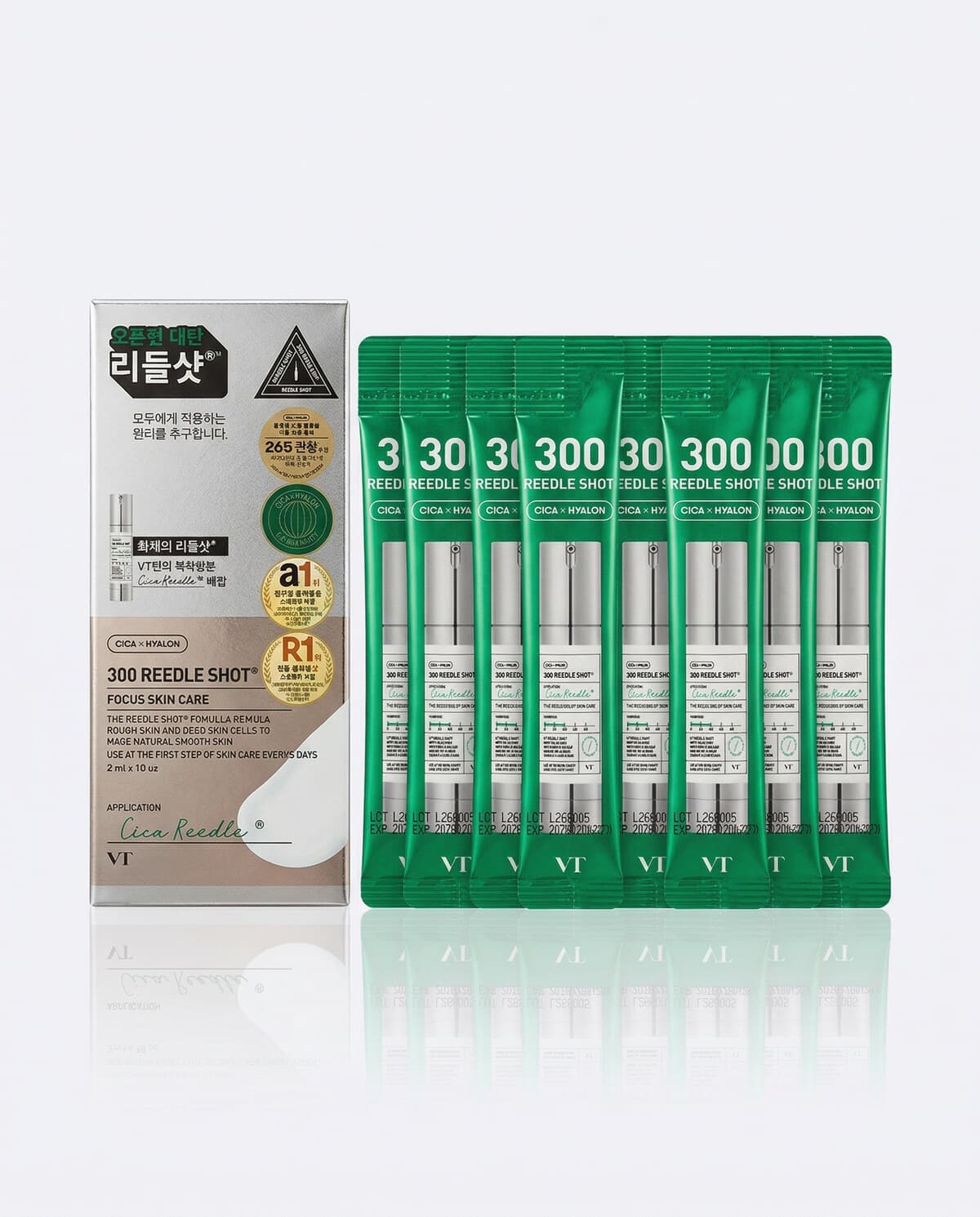 VT Cosmetics Reedle Shot 300 саше, интенсивная бустер-сыворотка (travel), 10шт×2мл