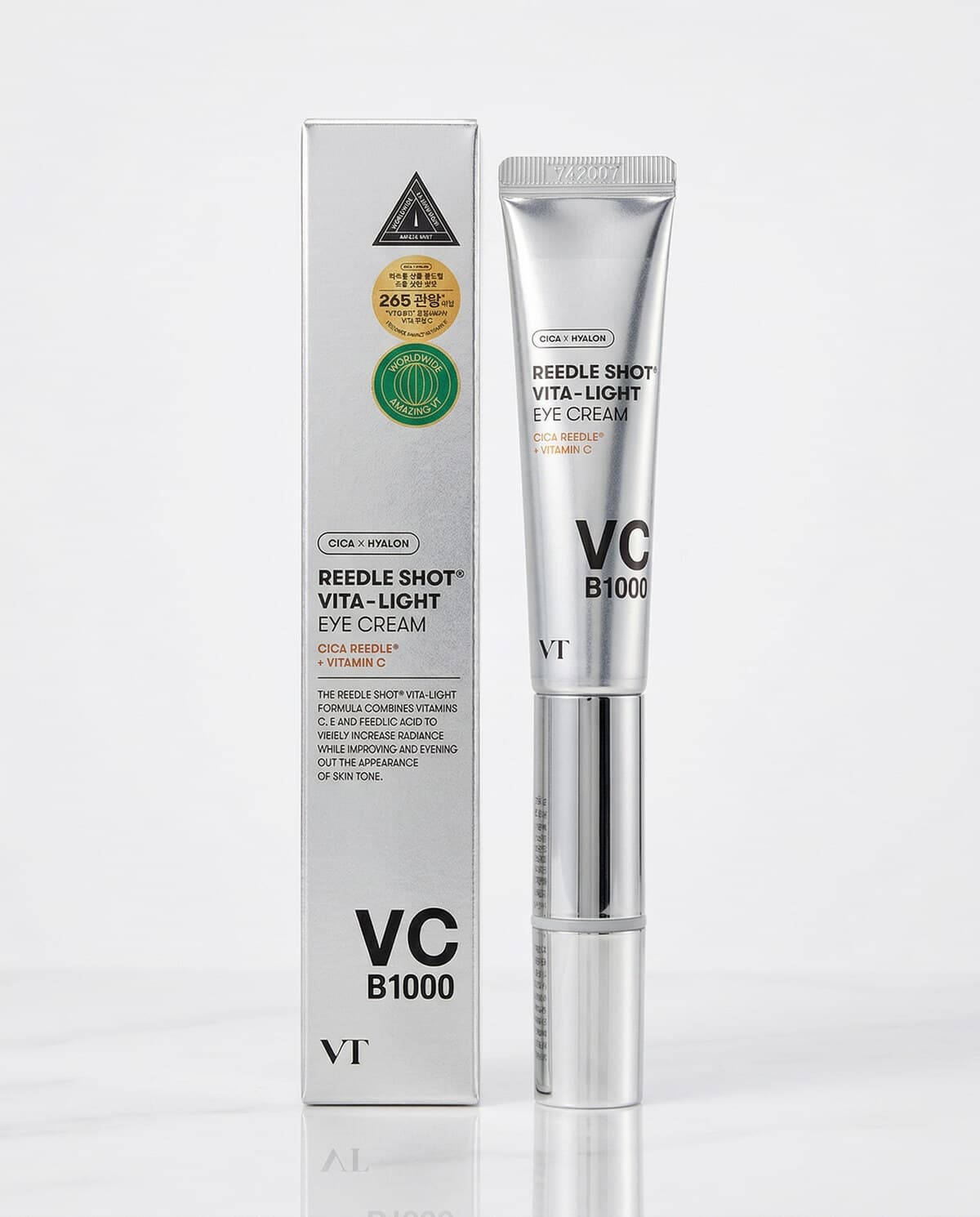 VT Cosmetics Reedle Shot Vita-light Eye Cream, массажный крем для век с микроиглами и витамином B3, 15мл