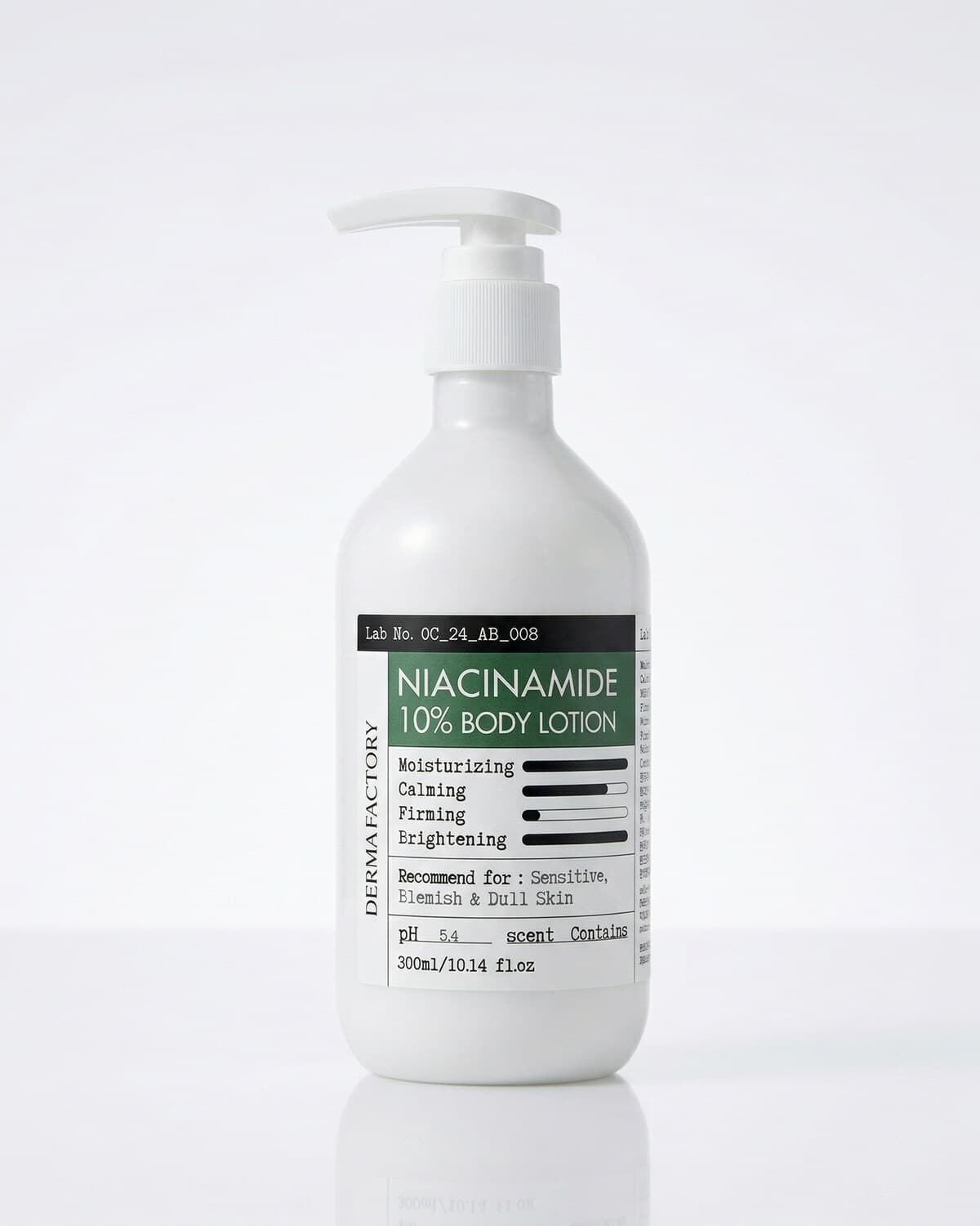 Derma Factory Niacinamide 10% Body Lotion, лосьон для тела с ниацинамидом, 300мл