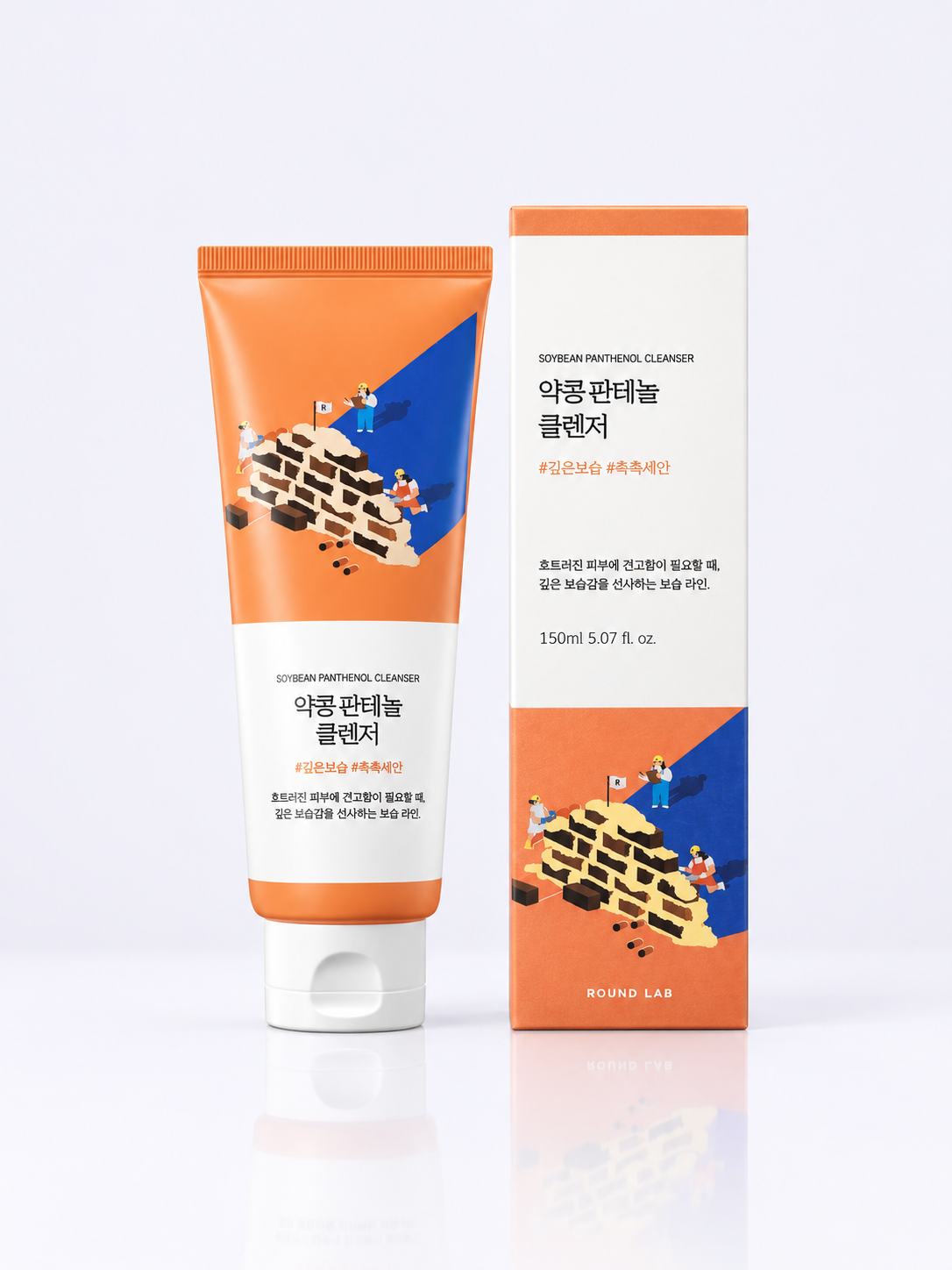 Round Lab Soybean Panthenol Cleanser, пенка для умывания с соей и пантенолом
